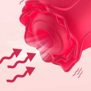 LuxevaX Rose Petal S2: Dual-Action Sensory Wellness Massager - 12 Modes of Pulsating & Rhythmic Relief (Romantic Red)